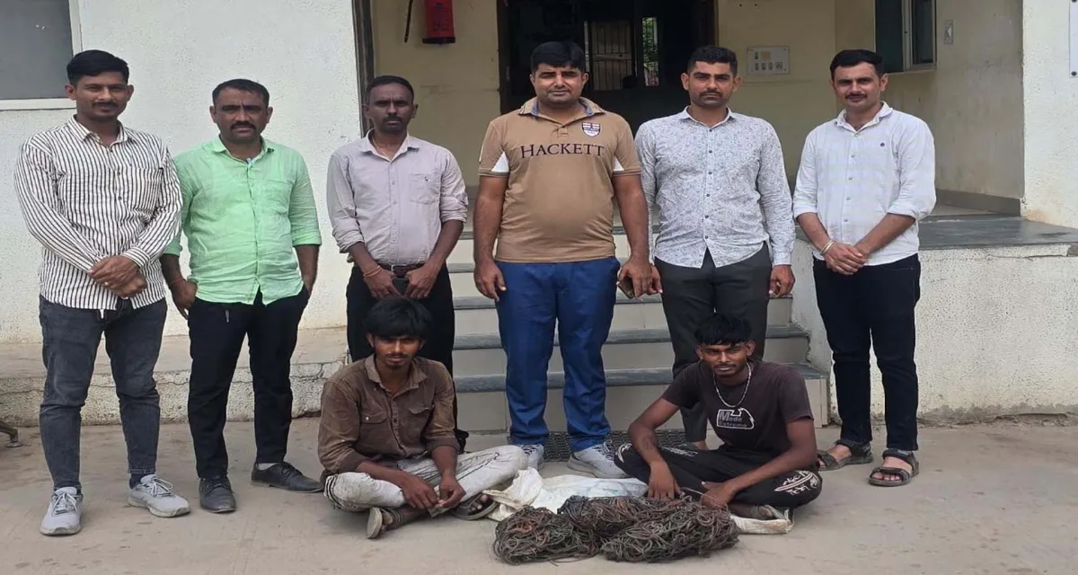 ઊંઝા પોલીસનો સપાટો: કેબલ ચોરીનો ભેદ ઉકેલાયો, ગણતરીના કલાકોમાં બે તસ્કરો ઝડપાયા