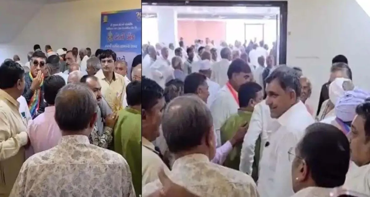 મહેસાણા ખેતી બેંક વિવાદ: સાધારણ સભામાં હોબાળો, વિરોધ કરી રહેલા ખેડૂત આગેવાનોની અટકાયત