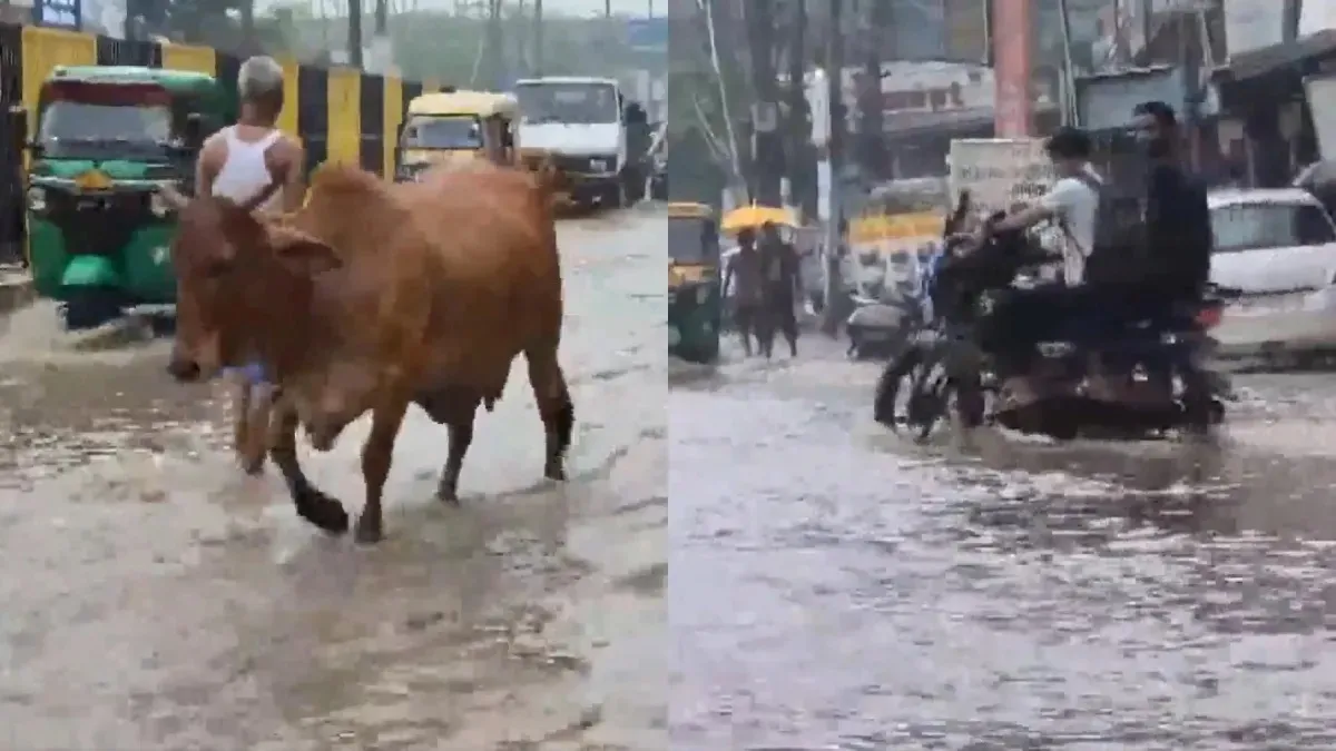 ભારે વરસાદ, મેદાંતા અંડરપાસ પર પાણી ભરાયા; પોલીસે ઘરેથી કામ કરવાની સલાહ આપી