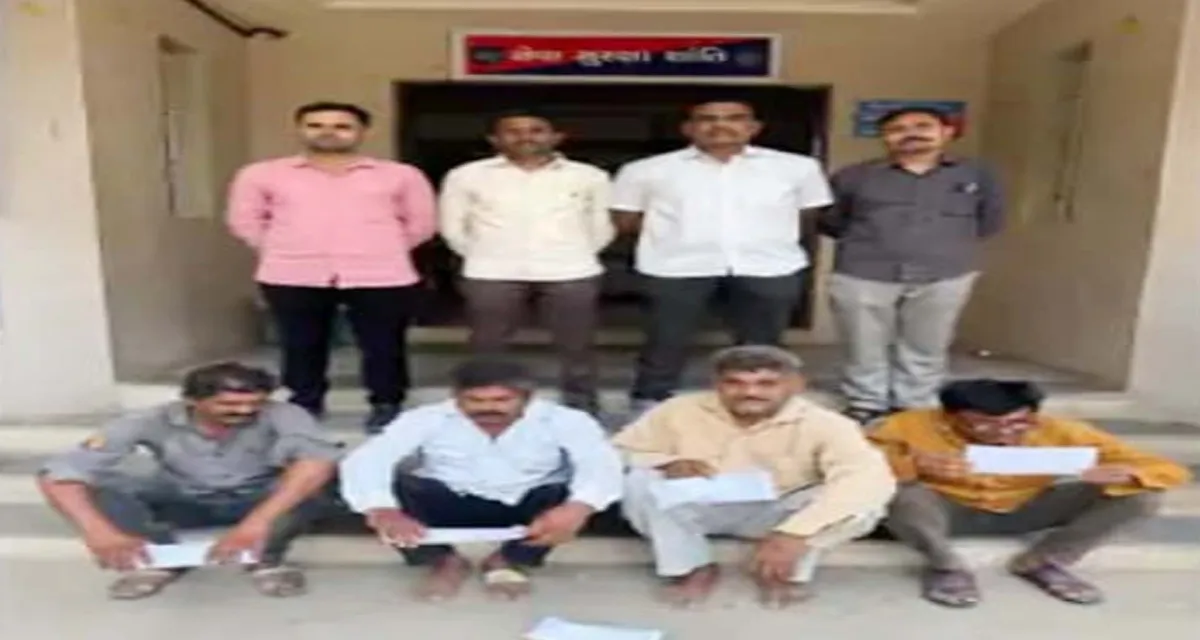 થરાના વડા ગામેથી 4 જુગારીયા ઝડપાયા, રૂ.67,600 નો મુદ્દામાલ જપ્ત
