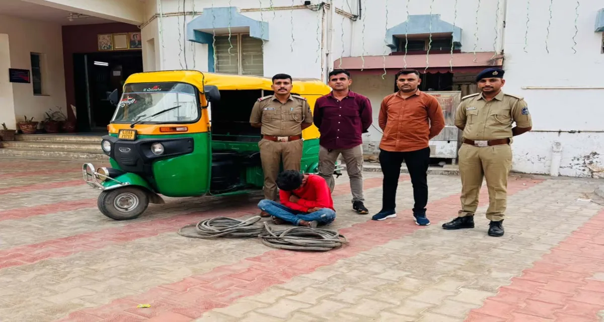 જુનાડીસામાં કેબલ ચોરીનો ભેદ ઉકેલાયો