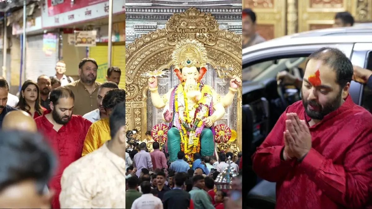 અનંત અંબાણી લાલબાગચા રાજાના દરબારમાં પહોંચ્યા, બાપ્પાના દ્વારે આશીર્વાદ લીધા