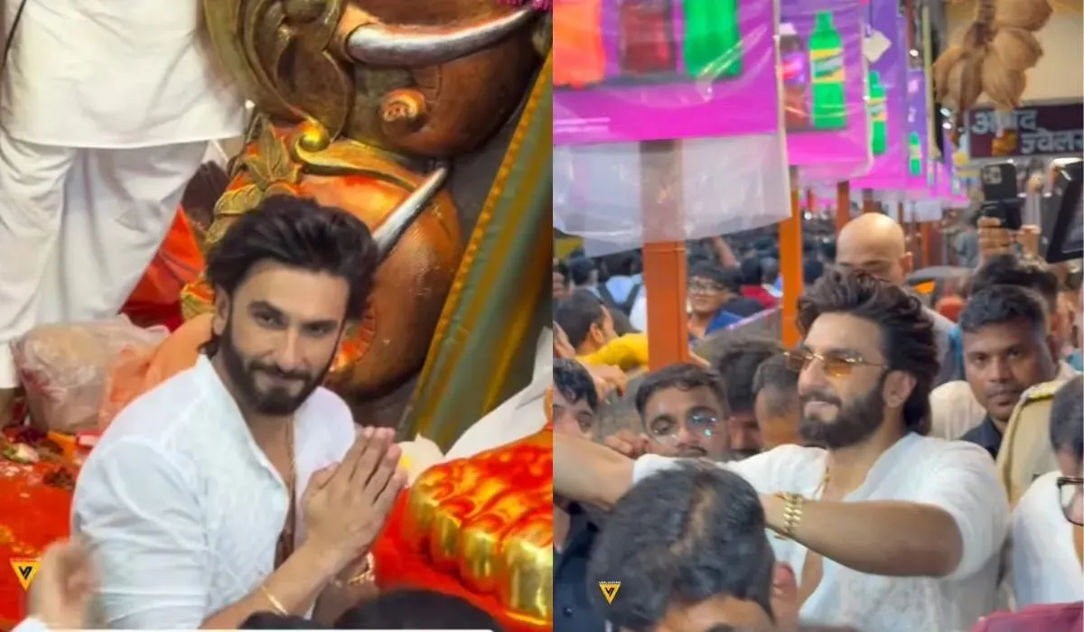 રણવીર સિંહ લાલબાગચા રાજાના દરબારમાં પહોંચ્યો, બાપ્પાના આશીર્વાદ લીધા