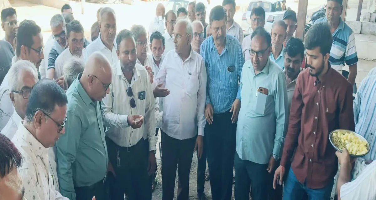 ઊંઝા નજીક ઉનાવા માર્કેટયાર્ડ ખાતે કપાસની હરાજીનો પ્રારંભ