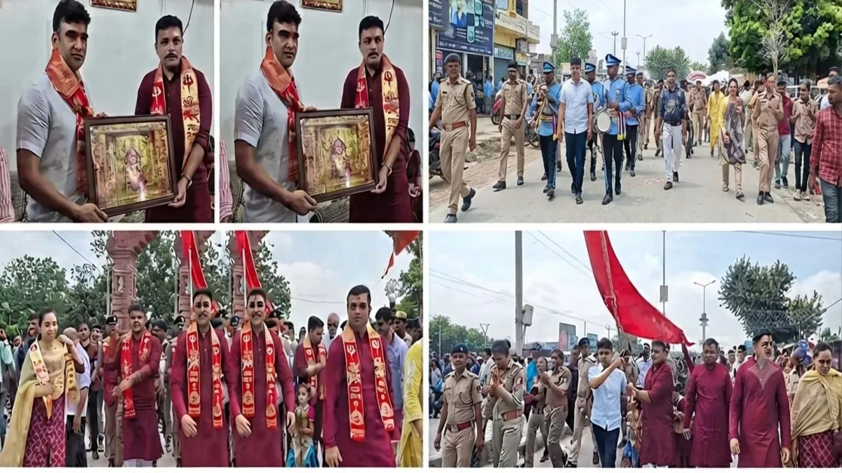 અંબાજીના જયકારથી ગુંજ્યું ખેડબ્રહ્મા: ભાદરવી પૂનમે IG અને SPની ઉપસ્થિતિમાં અંબિકા મંદિરે ભવ્ય ધ્વજારોહણ