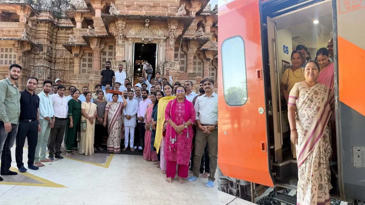 શામળાજી રોડ રેલવે સ્ટેશને નવી વંદે ભારત એક્સપ્રેસનું સાંસદની ઉપસ્થિતિમાં સ્વાગત