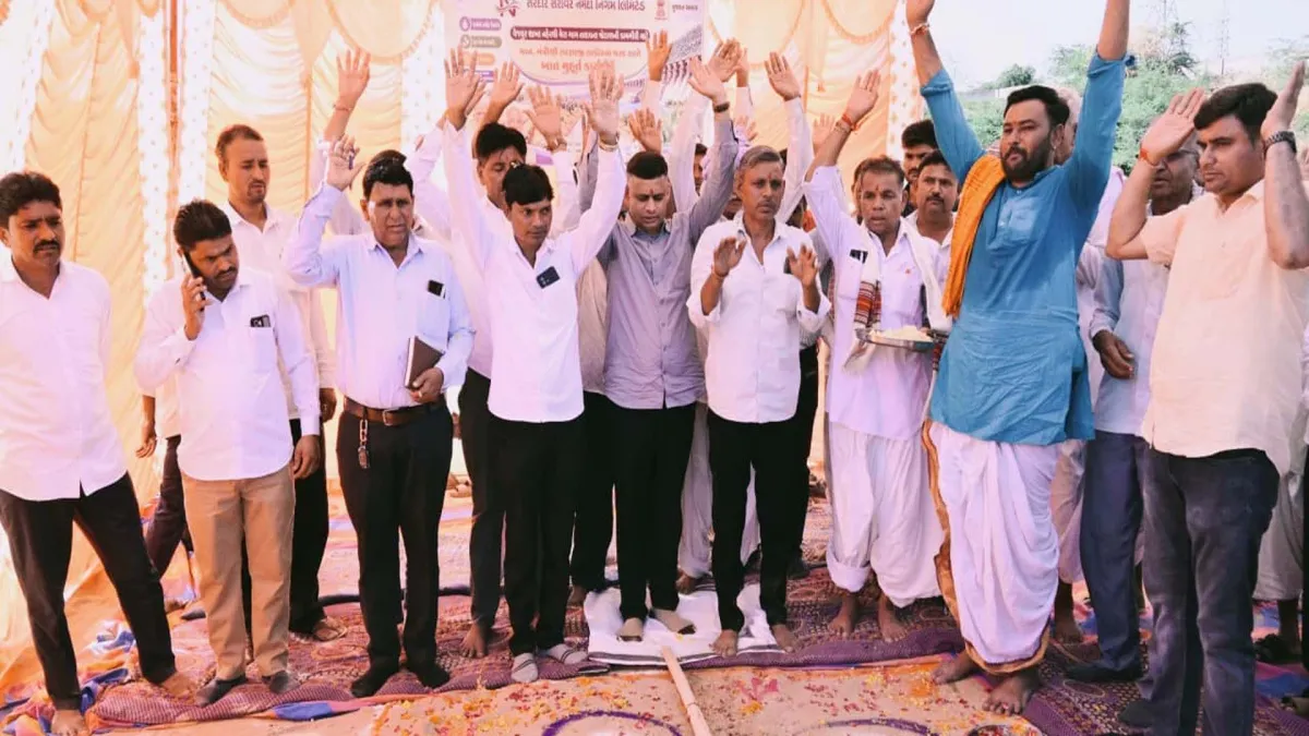 વેજલપુર શાખા નહેરથી ભાભરના મેરા ગામે તળાવ જોડાણનું ખાતમુહૂર્ત: ૧.૨૬ કરોડના વિકાસ કાર્યોનો પ્રારંભ