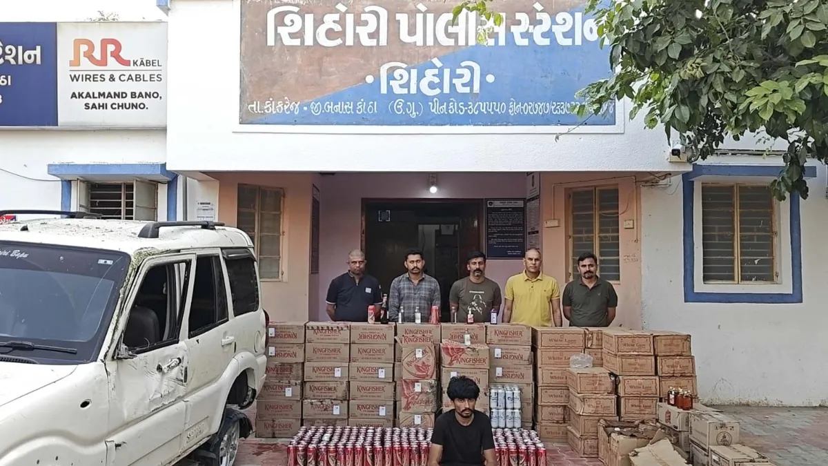 કાંકરેજના માનપુર પાસે વિદેશી દારૂ ભરેલી સ્કોર્પિયો ઝડપાઈ