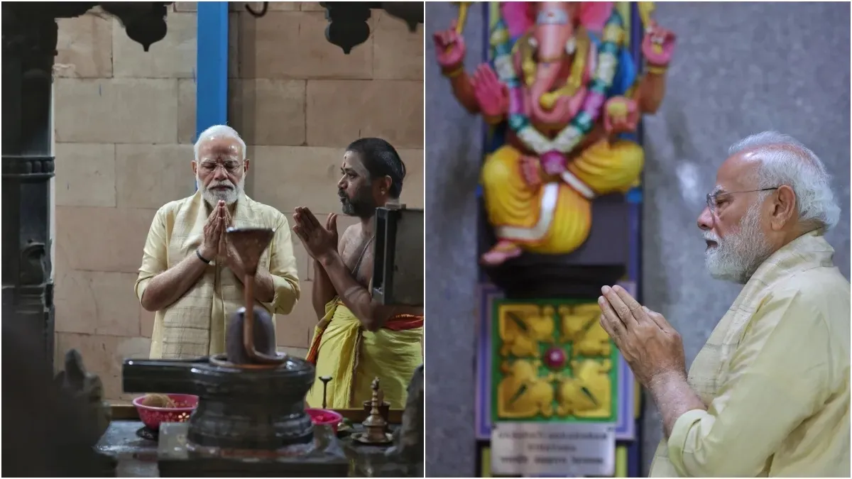 સરકારના વડા તરીકેના તેમના 25મા વર્ષ નિમિત્તે પીએમ મોદીએ દિલ્હીના શ્રી વિનાયક મંદિરમાં પ્રાર્થના કરી