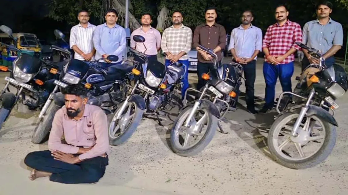ઊંઝામાં વાહન ચોર પકડાયો : 5 બાઇક સાથે વિસનગર અને ચિલોડાના ગુનાનો ભેદ ઉકેલાયો