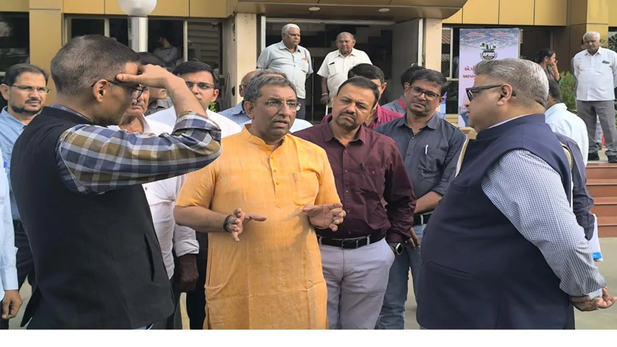 ઊંઝા એપીએમસી ખાતે ભારત સરકાર તથા ગુજરાત સરકારના ઉચ્ચ અધિકારીઓએ મુલાકાત લીધી