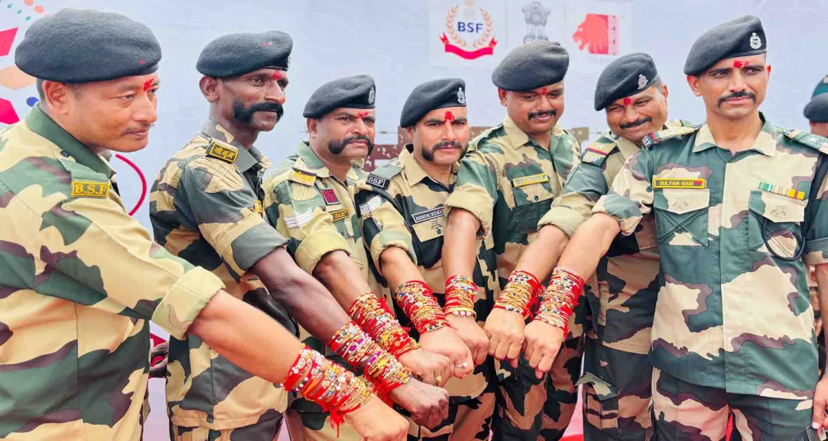 નડાબેટ ઇન્ડો - પાક બોર્ડર પર રક્ષાબંધન પર્વની ઉજવણી કરવામાં આવી