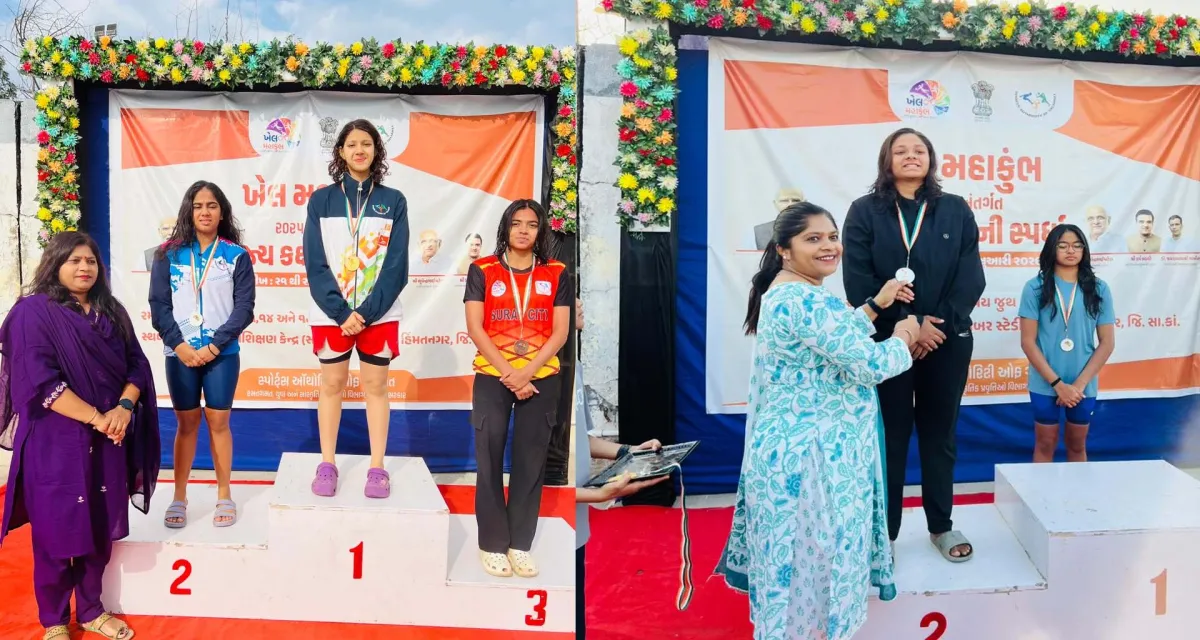 સાબરકાંઠા ખાતે રાજ્ય કક્ષાના ખેલ મહાકુંભ અંતર્ગત સ્વિમિંગ સ્પર્ધા યોજાઇ