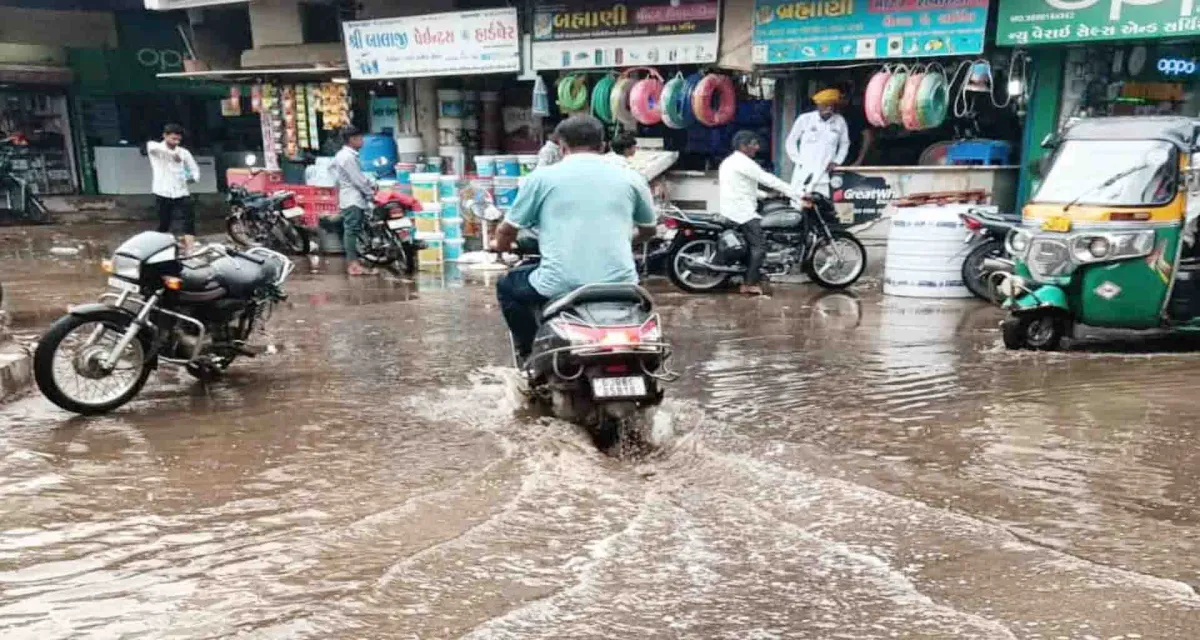 સુઇગામ પંથકમાં ગાજવીઝ સાથે કરાનો વરસાદ