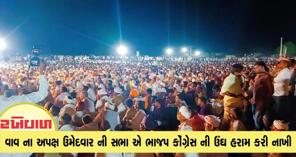 વાવ ના અપક્ષ ઉમેદવાર ની સભા એ ભાજપ કોંગ્રેસ ની ઉંઘ હરામ કરી નાખી