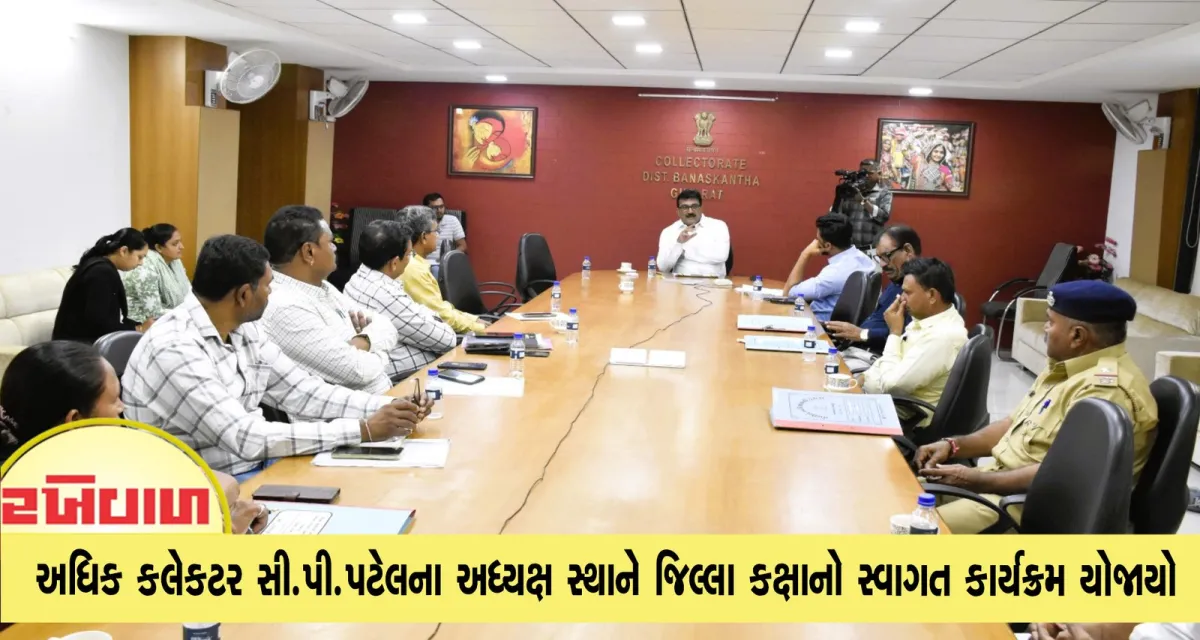 અધિક કલેકટર સી.પી.પટેલના અધ્યક્ષ સ્થાને જિલ્લા કક્ષાનો સ્વાગત કાર્યક્રમ યોજાયો