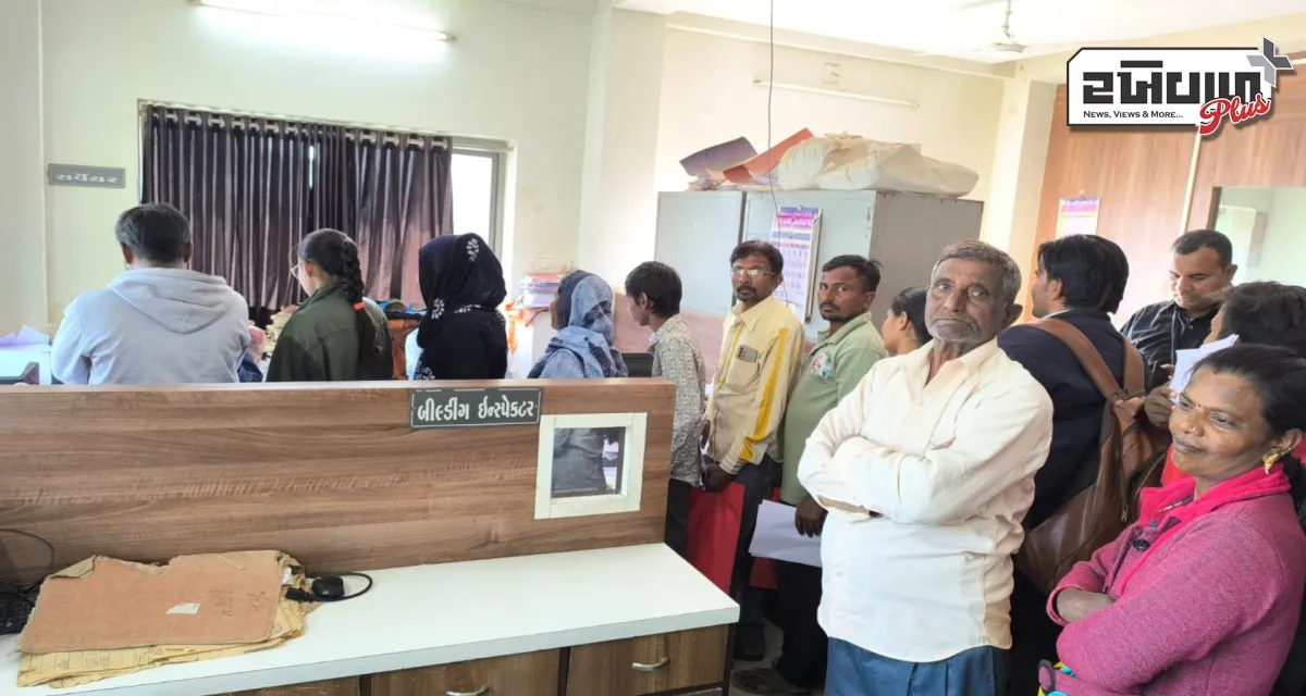 ઊંઝા નગરપાલિકા ખાતે જન્મના પ્રમાણપત્રમાં સુધારો કરવા અરજદારોની લાંબી કતારો