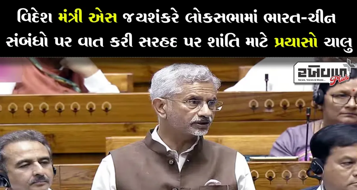 વિદેશ મંત્રી એસ જયશંકરે લોકસભામાં ભારત-ચીન સંબંધો પર વાત કરી સરહદ પર શાંતિ માટે પ્રયાસો ચાલુ