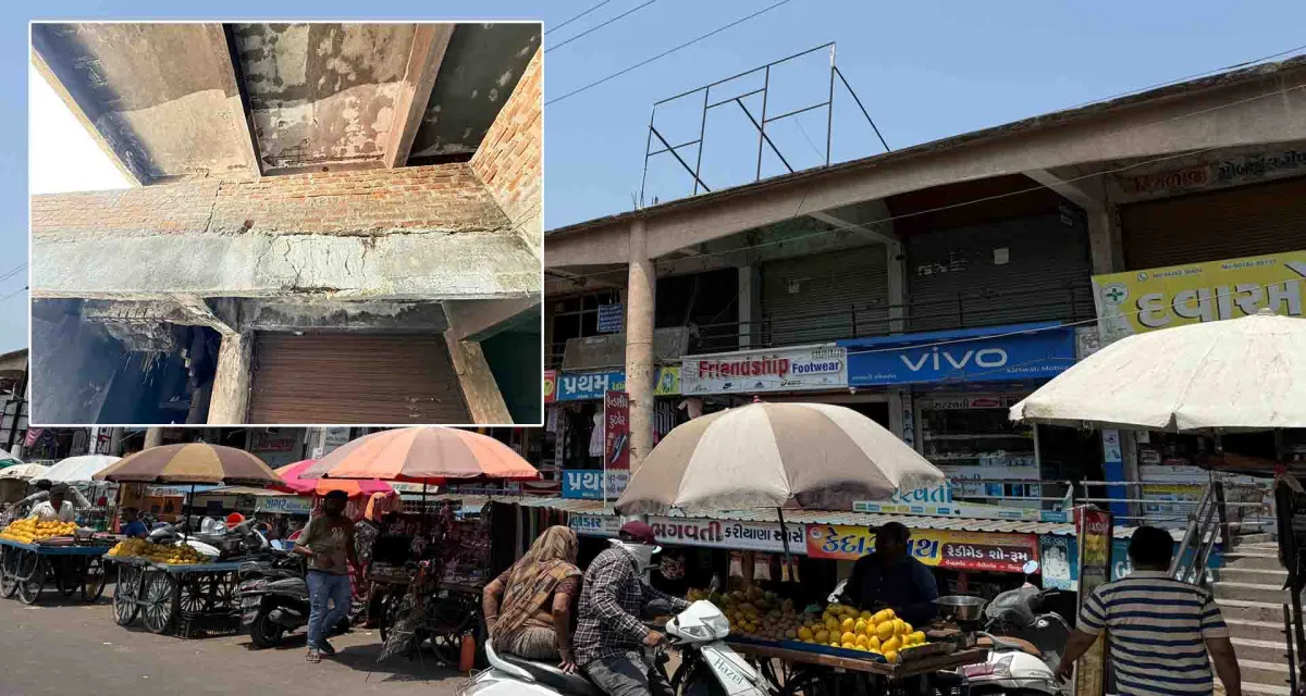 ડીસામાં ૨૬ વર્ષ જૂના રાજીવ ગાંધી કોમ્પલેક્ષના પાયા હચમચ્યા, વેપારીઓ ભયભીત