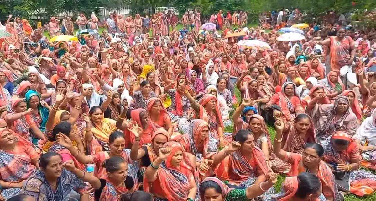 ભારત બંધના એલાનને આંગણવાડી બહેનોએ સમર્થન આપ્યું