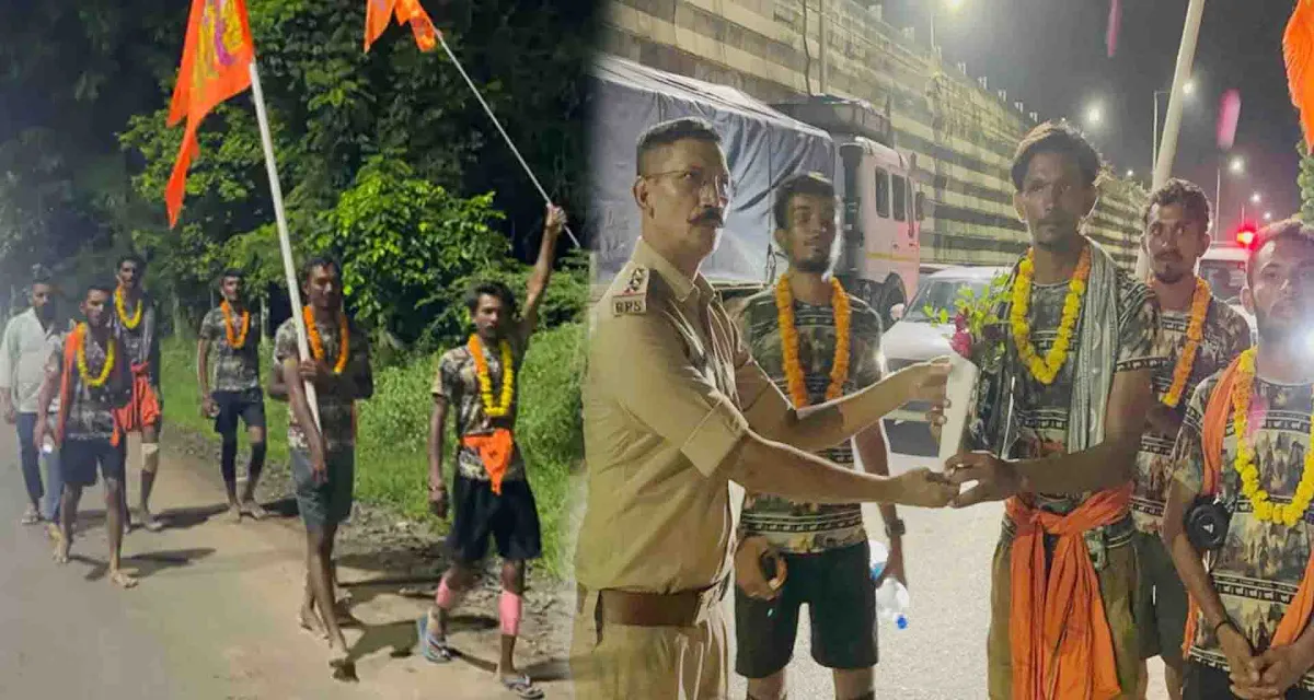 પાલનપુરના છ ગૌભક્તો હરિદ્વાર થી પગપાળા કાવડયાત્રા લઈ પાલનપુર પહોંચ્યા..!