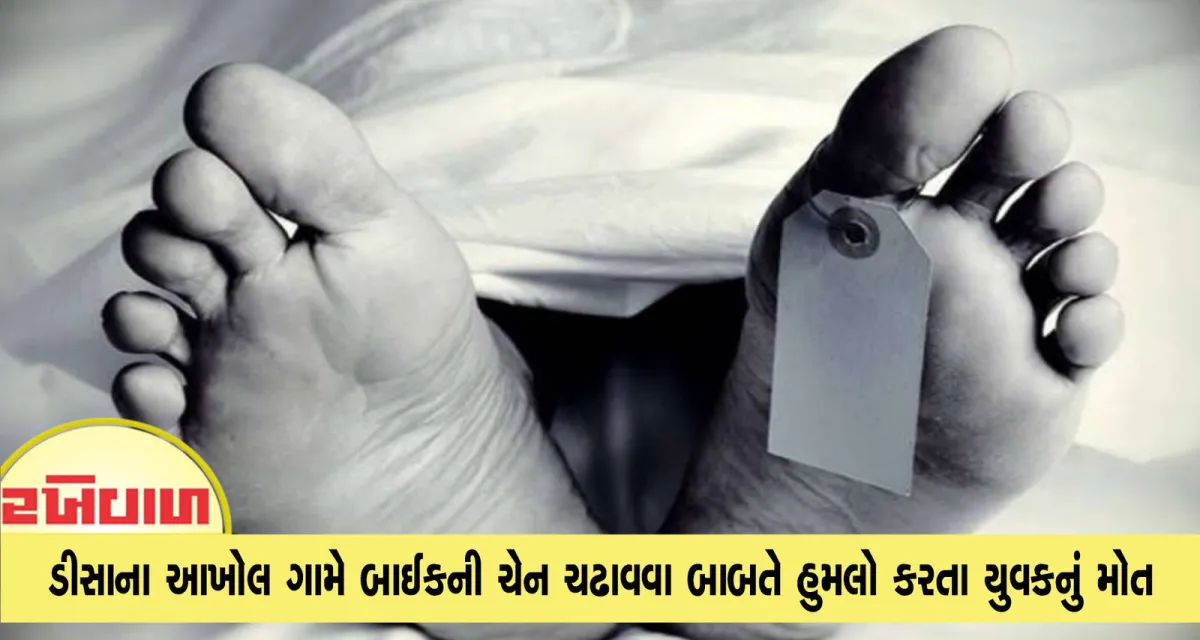 ડીસાના આખોલ ગામે બાઈકની ચેન ચઢાવવા બાબતે હુમલો કરતા યુવકનું મોત