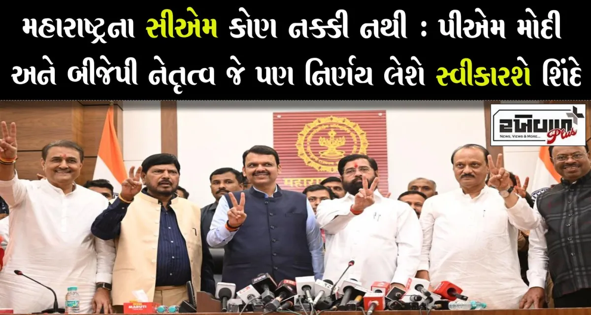 મહારાષ્ટ્રના સીએમ કોણ નક્કી નથી : પીએમ મોદી અને બીજેપી નેતૃત્વ જે પણ નિર્ણય લેશે સ્વીકારશે શિંદે