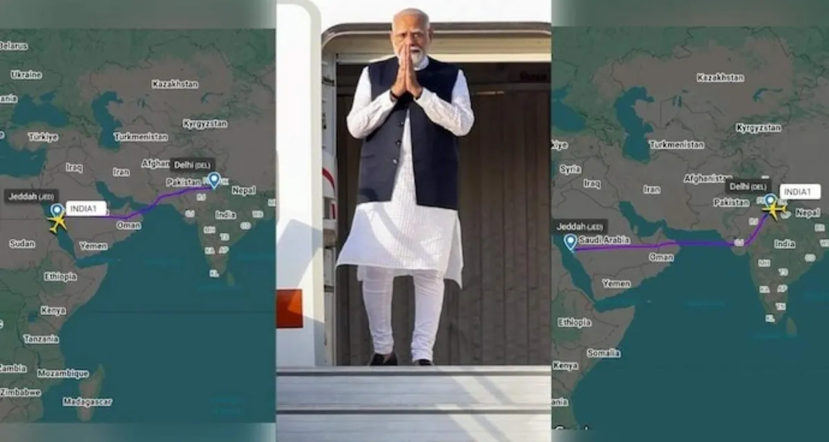 સાઉદી અરેબિયાથી પરત ફરતી વખતે પીએમ મોદીનું વિમાન પાકિસ્તાનની હવાઈ સીમા ટાળ્યું