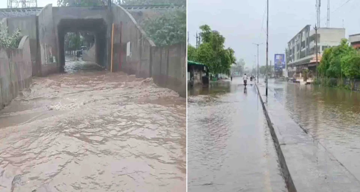 મહેસાણા; વિજપુરના ગ્રામ્ય વિસ્તારમાં સાડા છ ઇંચ વરસાદ રોડ રસ્તા પાણી થી ભરાયા