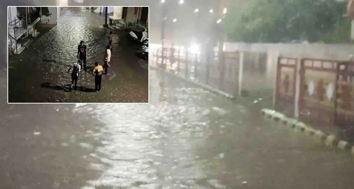 પાટણમાં શનિવારે રાત્રે સુસવાટા બંધ પવન અને વીજળીના ચમકારા વચ્ચે મેધરાજા વરસ્યા