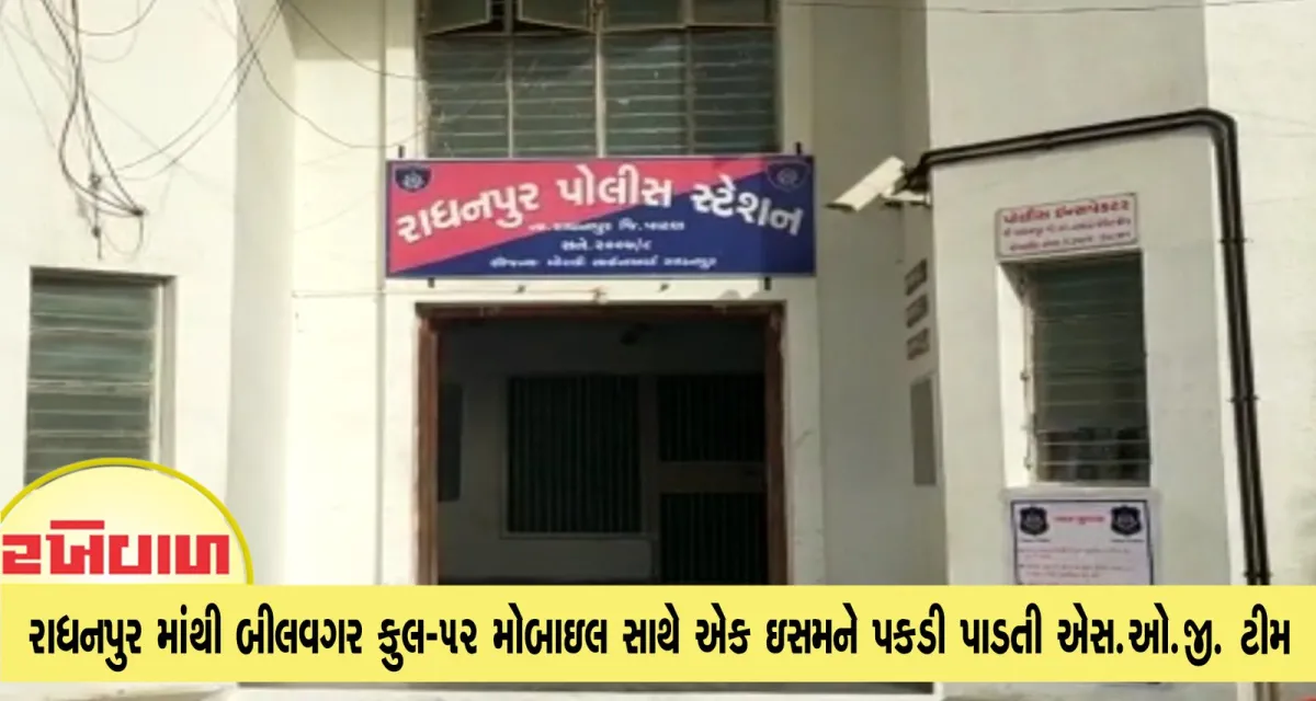 રાધનપુર માંથી બીલવગર કુલ-52 મોબાઇલ સાથે એક ઇસમને પકડી પાડતી એસ.ઓ.જી. ટીમ