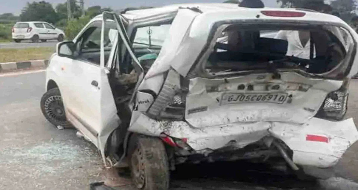 પાટણ-ચાણસ્મા માગૅ પર બે કાર વચ્ચે અકસ્માત સજૉતા ૪ વર્ષના બાળકનું મોત નીપજ્યું