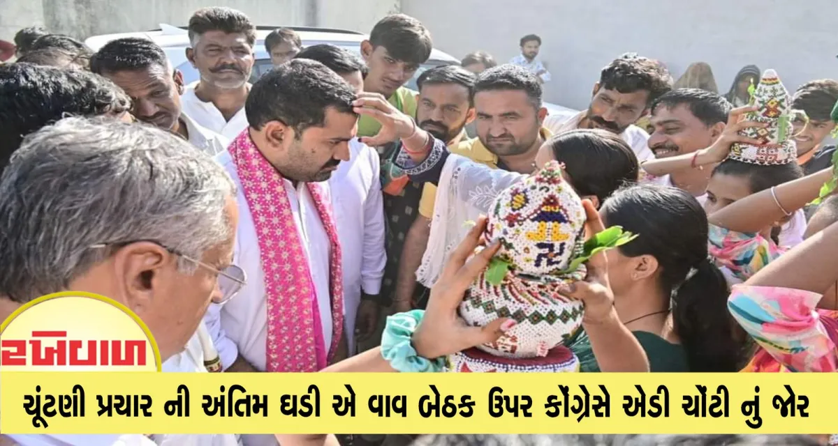 ચૂંટણી પ્રચાર ની અંતિમ ઘડી એ વાવ બેઠક ઉપર કૉંગ્રેસેનું એડી ચોંટી નું જોર