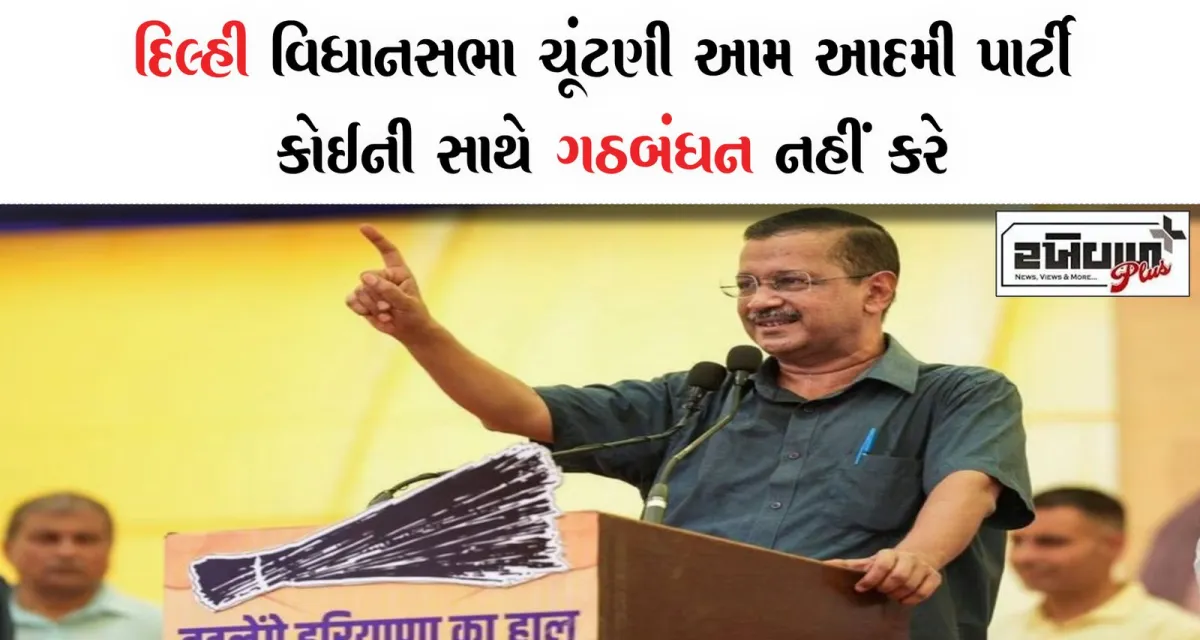 દિલ્હી વિધાનસભા ચૂંટણી  આમ આદમી પાર્ટી કોઈની સાથે ગઠબંધન નહીં કરે
