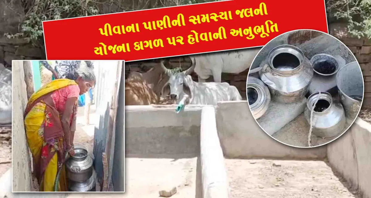 પાટણ જીલ્લાના સાંતલપુર સરહદી વિસ્તારમાં પીવાના પાણીની સમસ્યા સામે ઝઝૂમતા લોકો