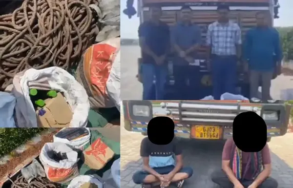 ટ્રકમાં સ્ક્રેપની આડમાં સંતાડીને દારૂના જથ્થા સાથે હજીરા પોલીસે 2ની ધરપકડ કરી