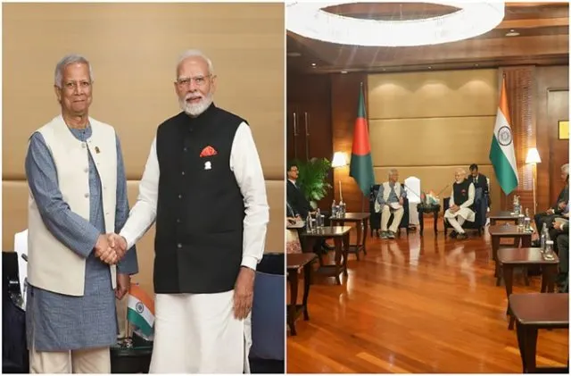 બેંગકોકમાં પીએમ મોદી અને બાંગ્લાદેશની વચગાળાની સરકારના પ્રશાસક મોહમ્મદ યુનુસ વચ્ચે બેઠક 